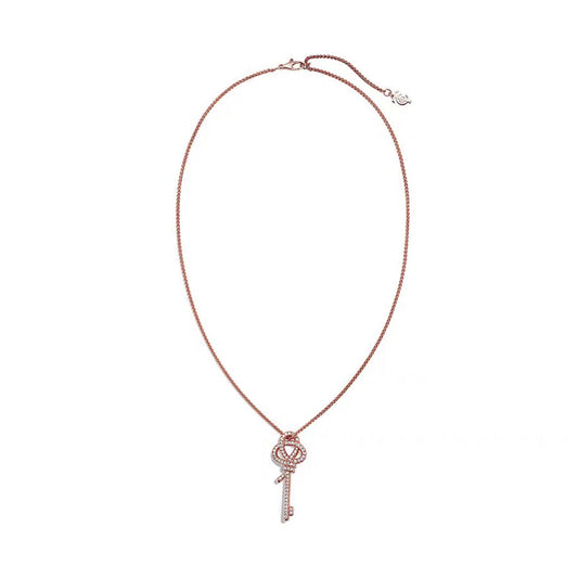 Tiffany Keys Woven Diamonds Large 18K Gold Necklace