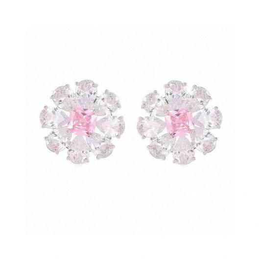 Bvlgari Pink Crystals 18K Gold Earrings