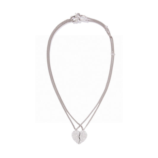 Balenciaga Lovelock Set Of Two Silver-tone Crystal 18K Gold Necklace