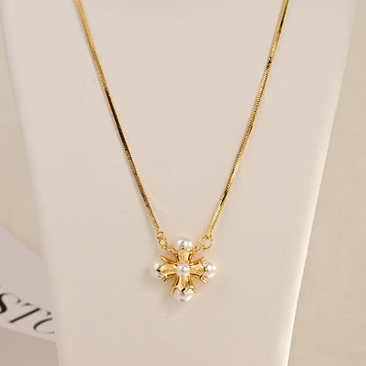 Celine Celine Pearl 18K Gold Necklace