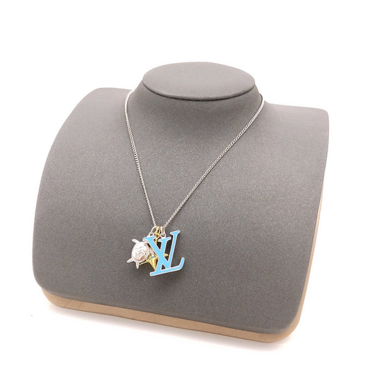 Louis Vuitton Turquoise Chain 18K Gold Necklace