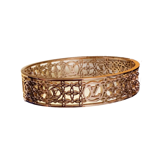 Louis Vuitton Cuff Chains 18K Gold Bracelet