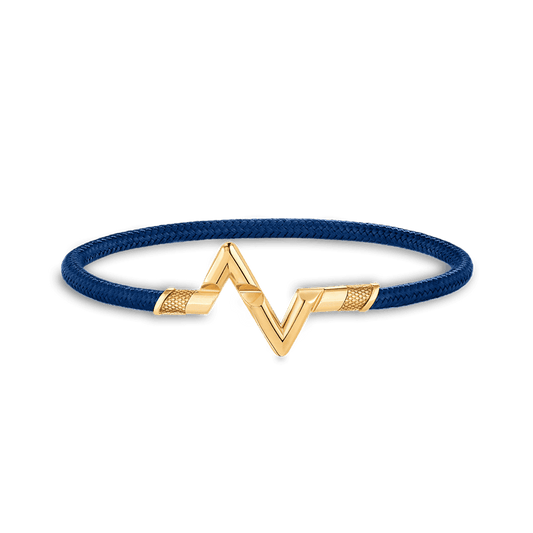 Louis Vuitton Volt Upside Down Play Blue 18K Gold Bracelet